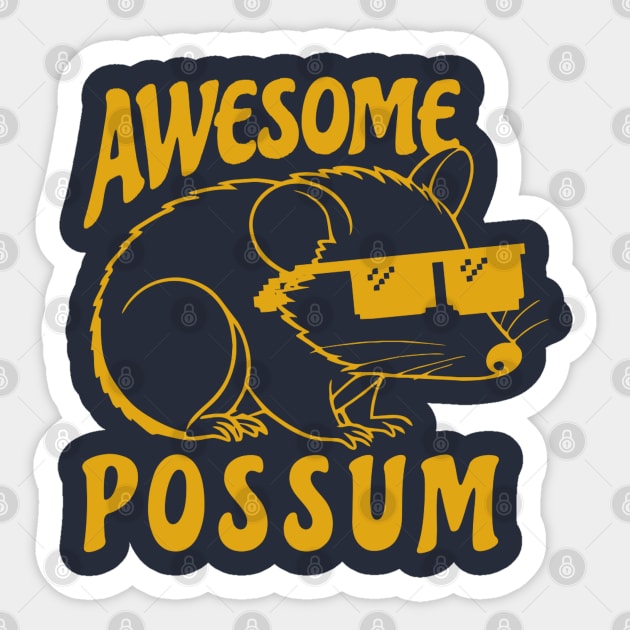 Awesome Possum Sticker by erythroxian-merch